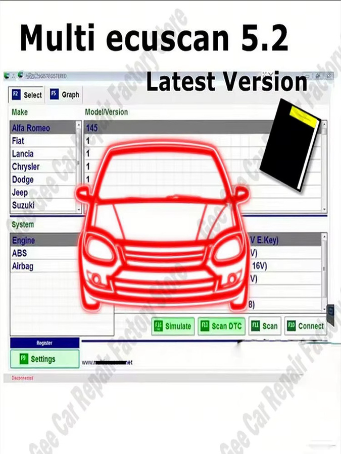 Multiecuscan V5.2 Registrierter Unbegrenzter Keygen für Fi/at OBD2-Scanner und ELM327 OBDII Diagnosegeräte - Bild 1