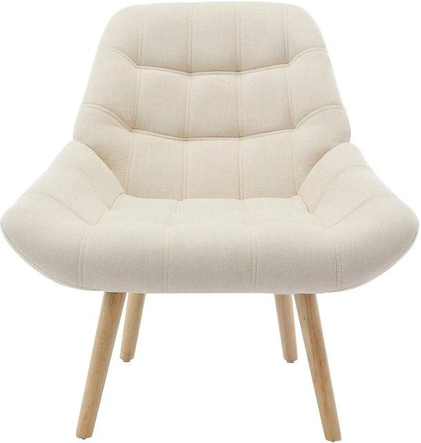 Vente-unique Sessel Luosto mit gerader Rückenlehne und Armlehnen in Beige - Bild 1