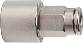 Riegler Gerade Steckverschraubung metallica aus Messing in Silber, G 1/4 Zoll, für Schlauch Durchmesser 10 mm - Bild 1