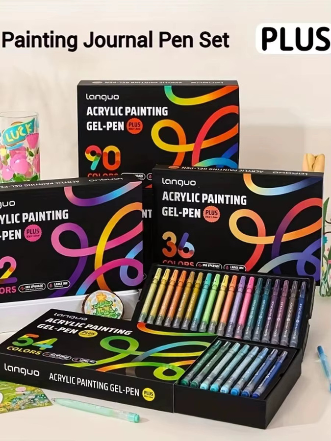 LANGUO Acryl-Gelstifte mit 90 Farben und 1,0 mm Spitze für Schule, Büro und zum Zeichnen, Multicolor - Bild 6