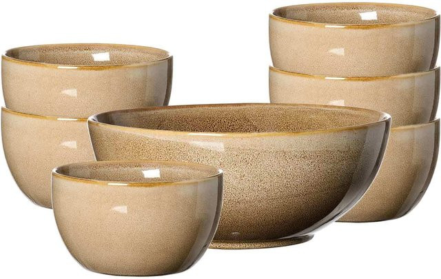Ritzenhoff & Breker Salat-Set Alicante 7er Set aus Keramik in Beige - Bild 1
