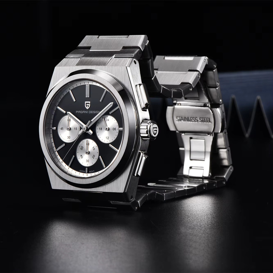 Pagani Design Chronograph, Quarzuhr, Edelstahl, Saphirglas, 40 mm, Herren - Bild 5