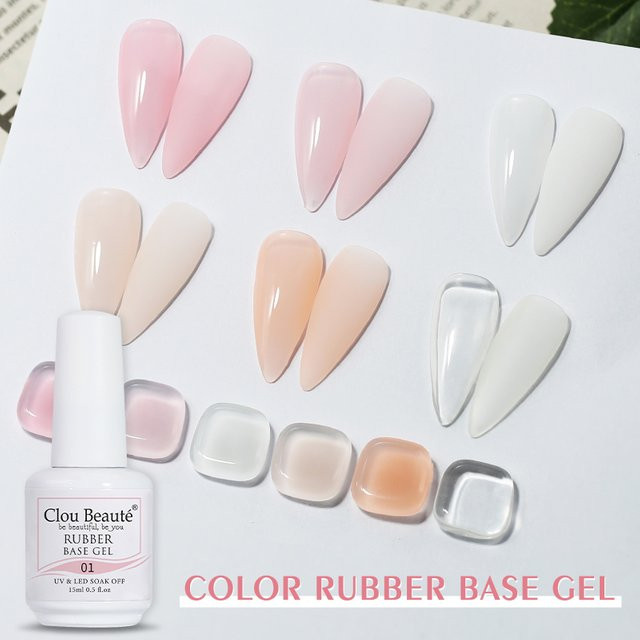 Clou Beaute Gel Nagellack, Jelly Pink, Glänzend, 2 Stück - Bild 1