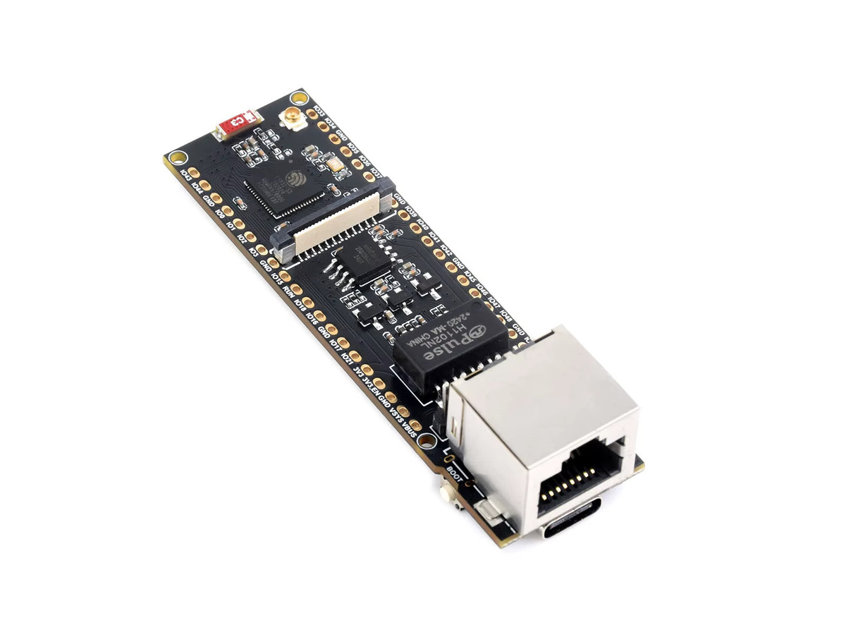 Waveshare ESP32-S3 ETH Entwicklungsboard mit Wi-Fi, Bluetooth und Ethernet in Schwarz - Bild 2