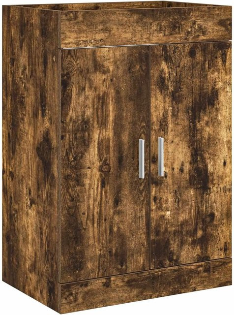 vidaXL Badunterschrank Räuchereiche Modern mit Türen B/T/H: 56 x 37,5 x 81 cm - Bild 1