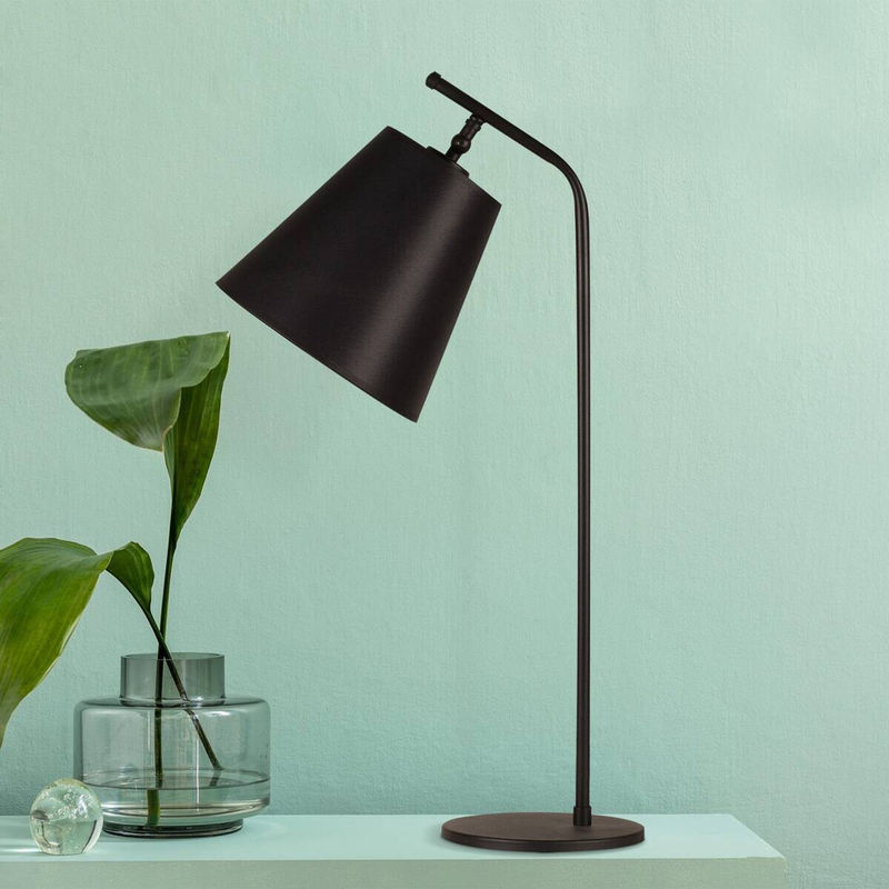 Opviq Tischleuchte aus Metall in Schwarz mit E27 Fassung, B/H/T: 28 x 67 x 16 cm - Bild 3