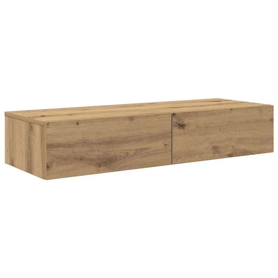 vidaXL Wandregal mit Schubladen Artisan-Eiche, Braun, B/T/H: 100 x 36 x 19 cm - Bild 2