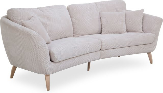 Modernes Sofa SANSIBAR FÜNEN in Beige mit Stoffbezug, B/T/H: 250 x 82 x 64 cm - Bild 1