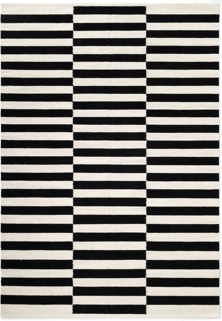 NYVI Teppich Vika mit Streifendesign in Schwarz Weiß, robust und pflegeleicht, B/T: 80 x 200 cm - Bild 1
