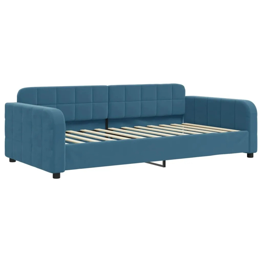 vidaXL Tagesbett Blau aus Samt mit Breite: 90 cm, Tiefe: 200 cm - Bild 2