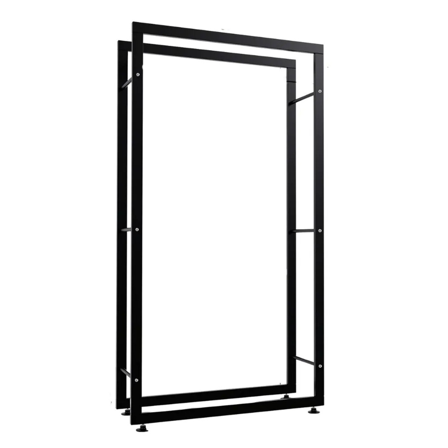 DELUKE Kaminholzregal aus Metall in Schwarz für den Innenbereich, B/T/H: 80 x 25 x 150 cm - Bild 2
