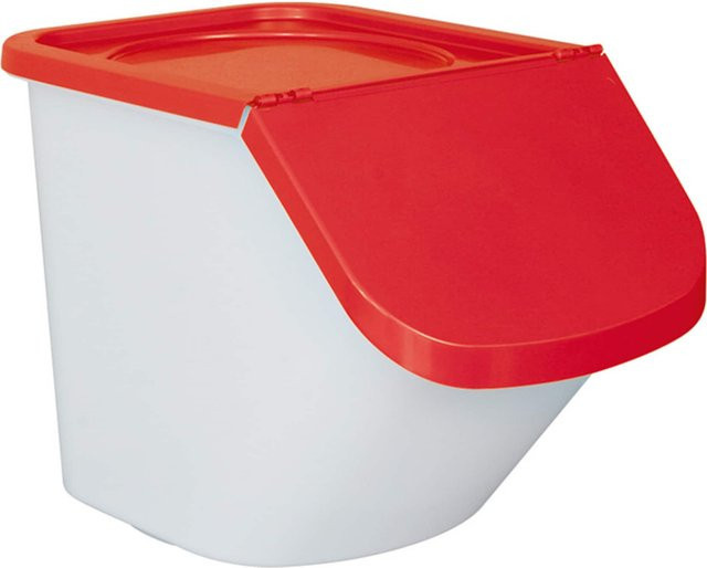 BRB Zutatenspender und Vorrats-Container mit Abfallsammler, 40 l, rot - Bild 1
