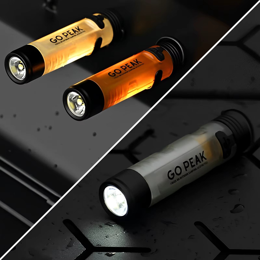 Gopeak Mini-Taschenlampe LED Schlüsselanhänger in Lila, USB wiederaufladbar für Outdoor, Wandern und Notfälle - Bild 4