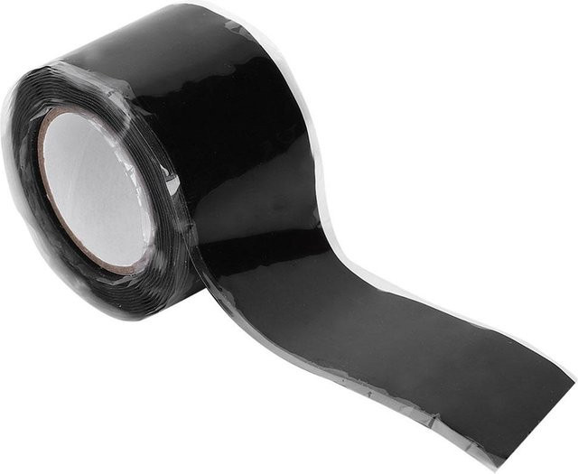 2 Stück TOMTOP JMS selbstklebendes Silikonband schwarz, hochtemperaturbeständig zur Isolierung, Breite: 25 mm, Höhe: 0,5 mm, Länge: 1,5 m - Bild 1