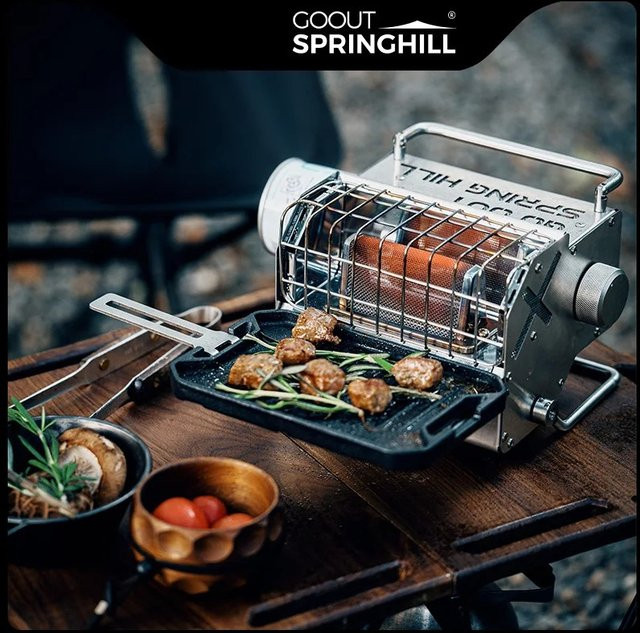 GOOUT STRINGHILL Mini Gasherd für Outdoor und Camping in Silber - Bild 1