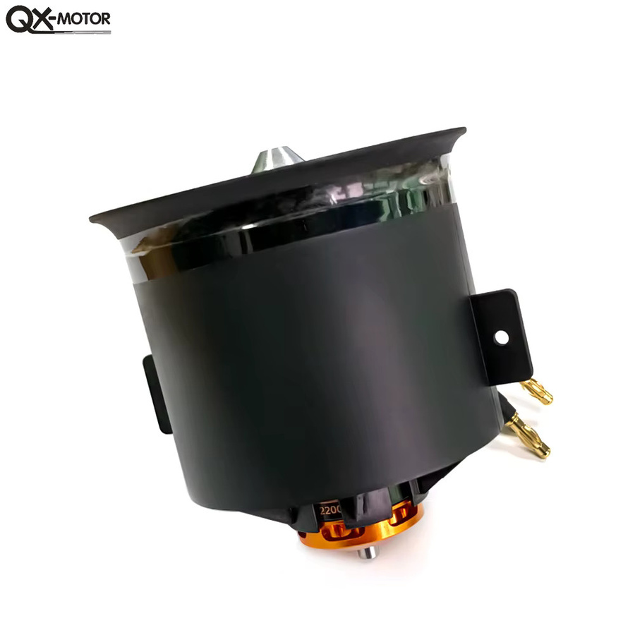 QX-MOTOR 70mm EDF 12-Blatt Impeller CW CCW QF3027 2200KV Bürstenloser Motor mit 100A ESC, Zubehör, Metall, Schwarz - Bild 2