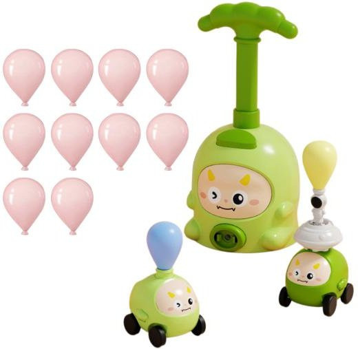 Luftbetriebenes Ballonauto-Spielzeug, Dinosaurier, 2-in-1, grün - Bild 1
