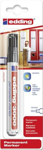 Edding Permanentmarker 3000 mit Rundspitze, Schwarz, Strichbreite 1,5-3 mm - Bild 2