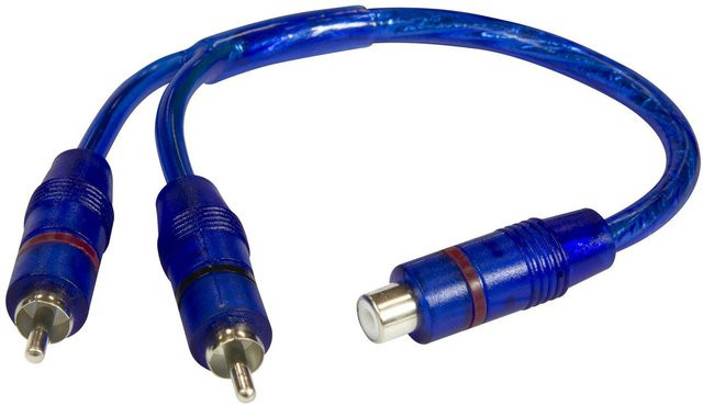 CRY Cinch Audio Y-Adapter RCA Blau - Bild 1