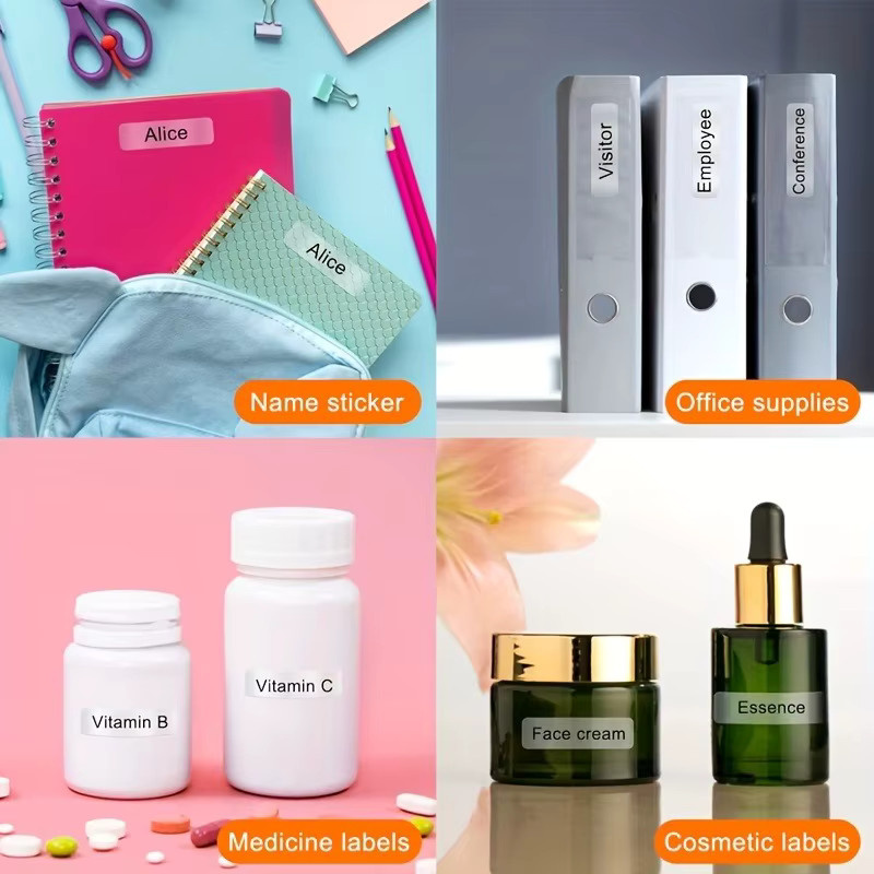 Marklife Transparentes Thermoetikettenpapier für Phomemo D30 Marklife P15 P12, 1/4 Rollen, Breite: 14 mm, Höhe: 40 mm, 160 Etiketten pro Rolle - Bild 2