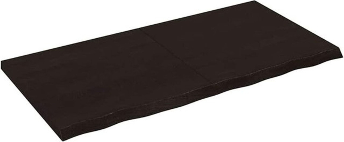VIDAXL Wandregal aus Massivholz Eiche in Braun im Landhausstil, Breite: 120 cm - Bild 1
