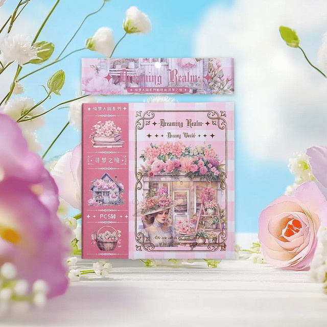 CBTstationery Scrapbook Aufkleber Enchanting Life Series mit College-Elementen im Instagram-Stil, 50 Stück, Mehrfarbig - Bild 1