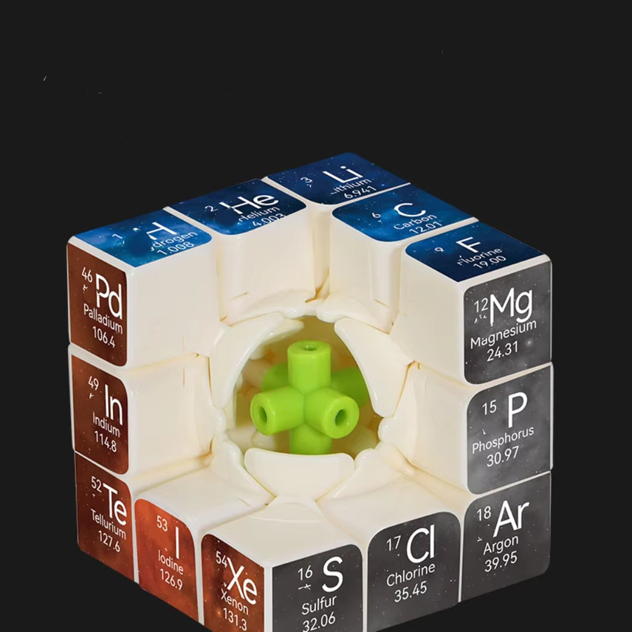 Gowinbaby Periodensystem Lernpuzzle, 3x3 Zauberwürfel, Desktop Logik-Geschwindigkeits-Fidget-Ornament - Bild 3
