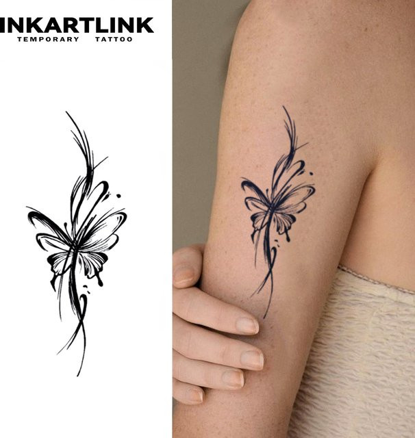 INKARTLINK Temporäre Tattoo-Aufkleber, Schmetterlinge - Bild 1