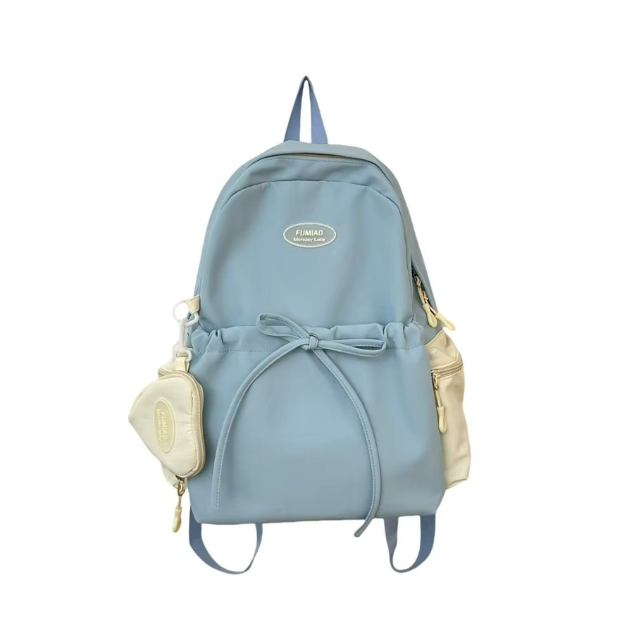 Wasserdichter Schulrucksack für Kinder aus Nylon in Blau und Gelb mit großer Kapazität - Bild 2