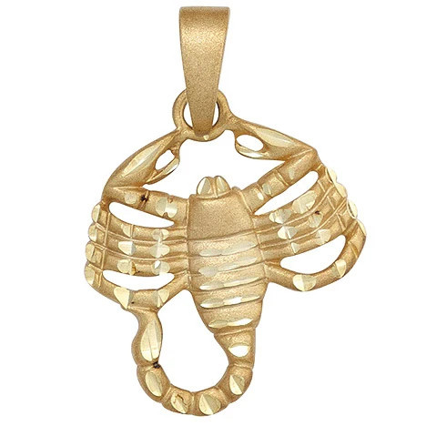 Colfem Anhänger Sternzeichen Skorpion, 925 Sterling Silber, gold vergoldet, matt, Unisex - Bild 1