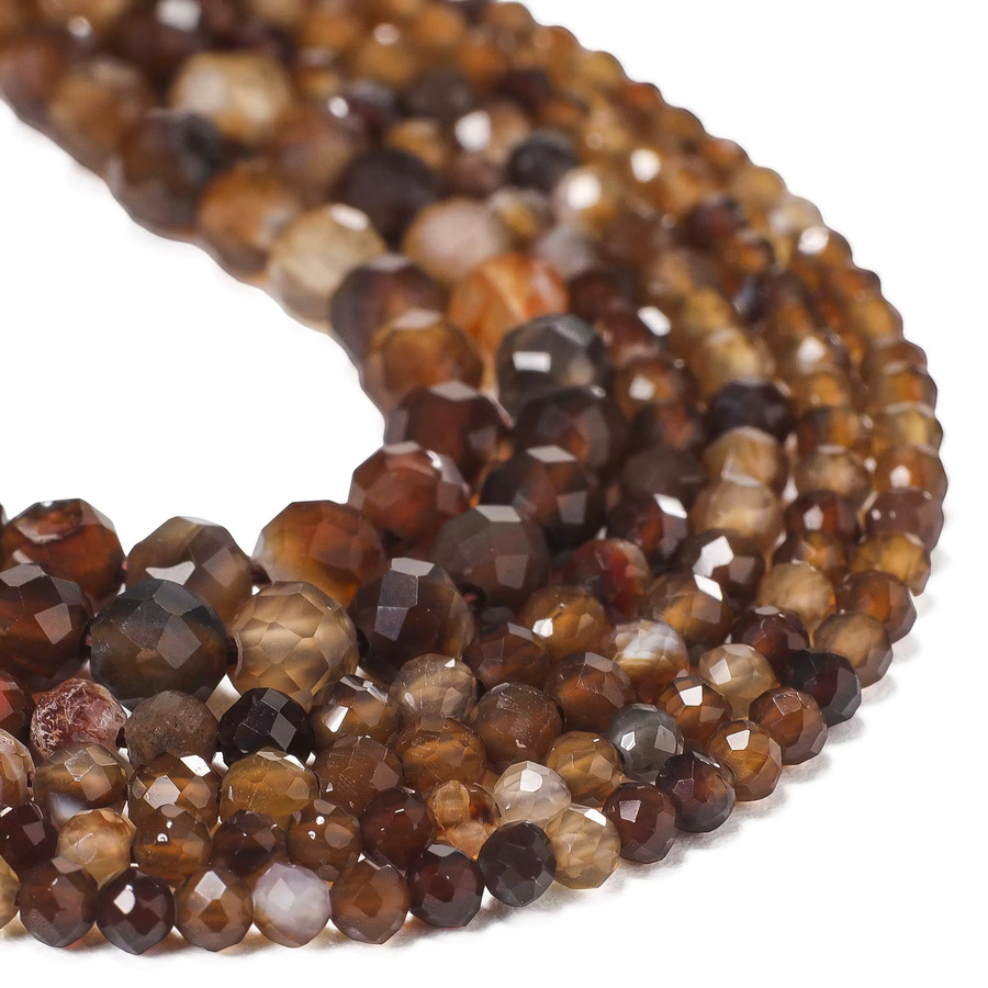 Kuoyu Perlen, Achatstein, kaffeebraun, 2 mm, Unisex - Bild 3