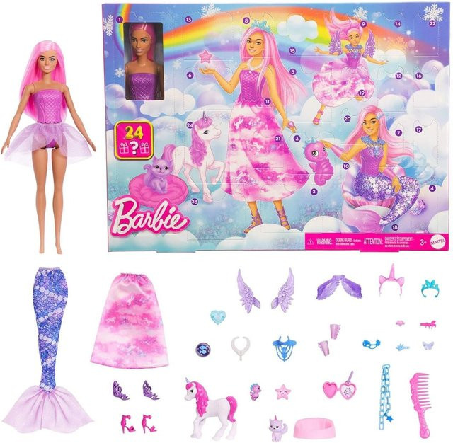 Mattel Barbie Fantasy Adventskalender Puppe mit Accessoires ab 3 Jahren - Bild 1