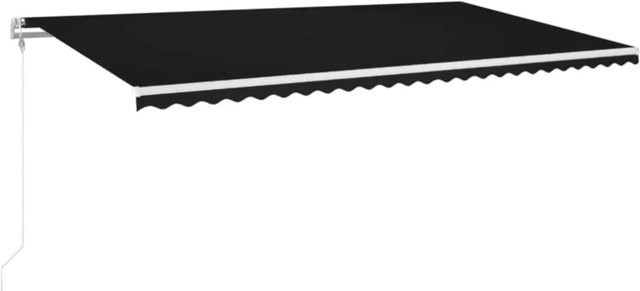 Furnicato Automatische Einziehbare Markise in Anthrazit mit Aluminiumrahmen und Fernbedienung B: 600 cm, T: 350 cm - Bild 1