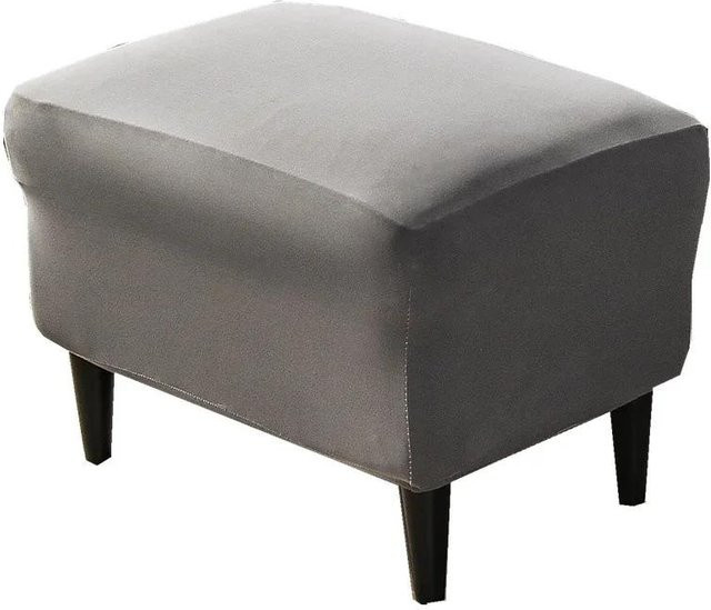 Elastischer Ohrensesselbezug von Bestbags in Grau aus Stretch-Spandex mit Sitzkissenbezügen - Bild 1