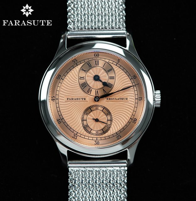 FARASUTE Armbanduhr, mechanisch, Handaufzug, Edelstahl, Silber, Herren - Bild 1