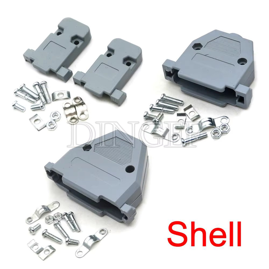 5er Set DB9 DB15 DB25 DB37 Adapter Stecker Set mit weiblichen Buchsen in Grau - Bild 2
