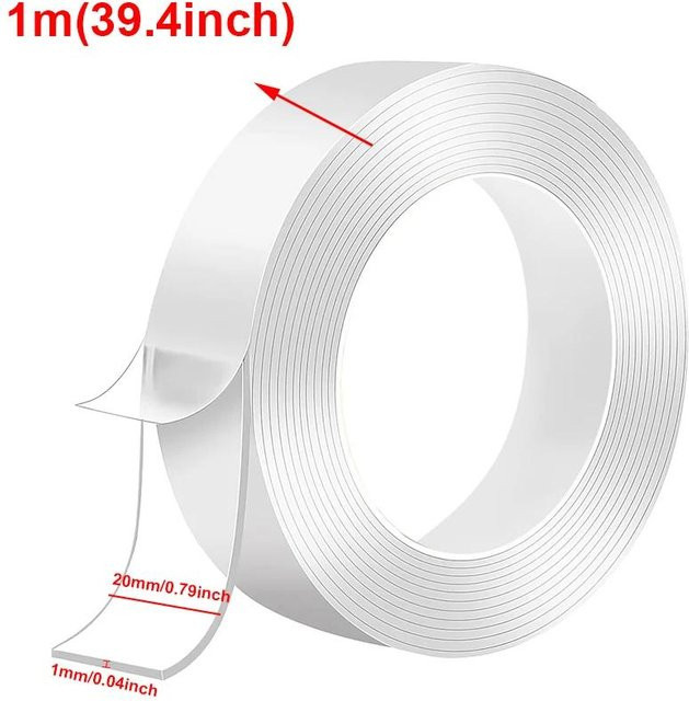 Yiran Nano-PET Klebeband doppelseitig transparent extra stark und wasserdicht - Bild 1