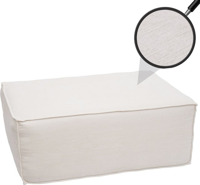 Ottomane MCW-O54 als Hocker, Fußablage und Chaiselongue in Beige, B/T/H: 97 x 38 x 70 cm - Bild 1