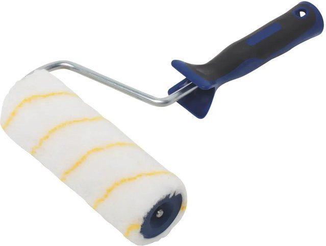 LUX-TOOLS Goldfaden-Roller Kurzflor mit 2K-Softgriff in Schwarz-Blau, Breite: 18 cm - Bild 1