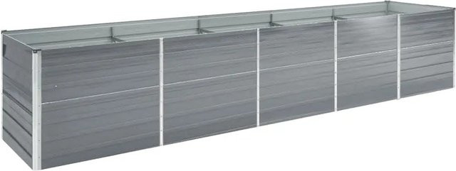 DELUKE Hochbeet OSKAR aus verzinktem Stahl in Grau, B/T/H: 400 x 80 x 45 cm - Bild 1