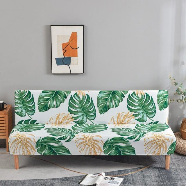 Stretch-Futonbezug von Yiran bag als elastischer Sofa-Schonbezug ohne Armlehnen, Mehrfarbig, Größe M für 160-185 cm Breite - Bild 1