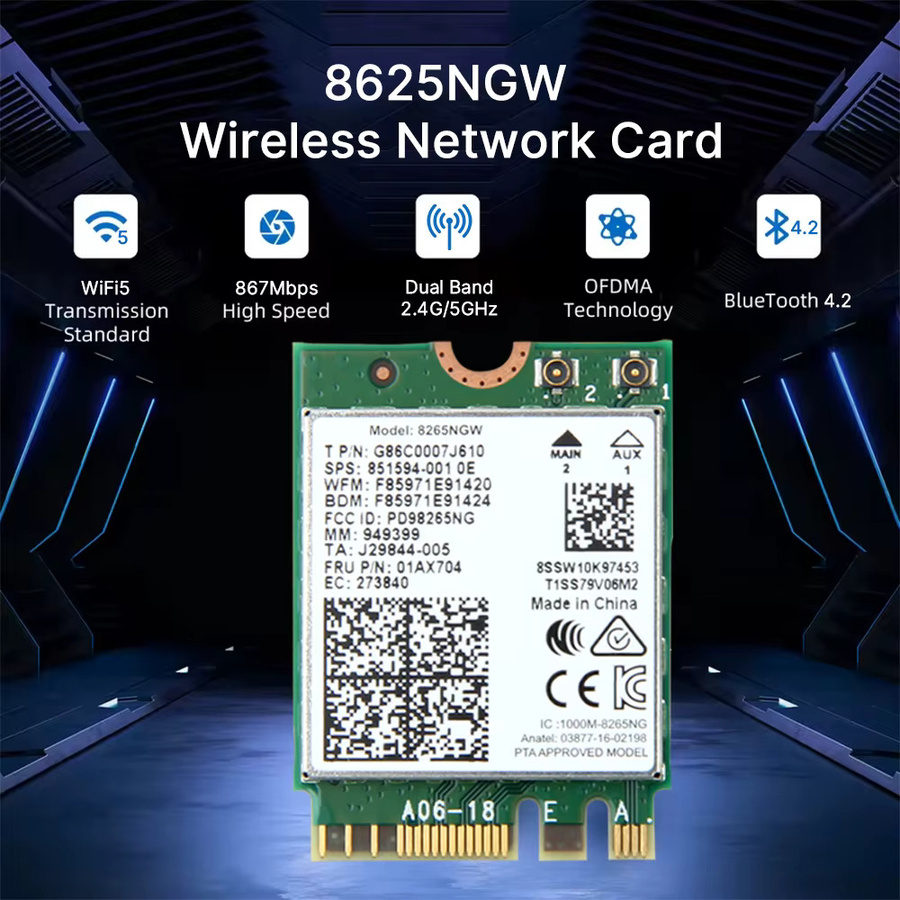Intel 8265 AC8265NGW M.2 Dual Band WiFi 5 und Bluetooth Netzwerkadapter für Windows 7/10/11 - Bild 3