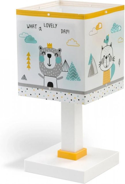 Dalber Hello Little KinderNachttischlampe Waldtiere in Transparent mit Gelb und Grün - Bild 1