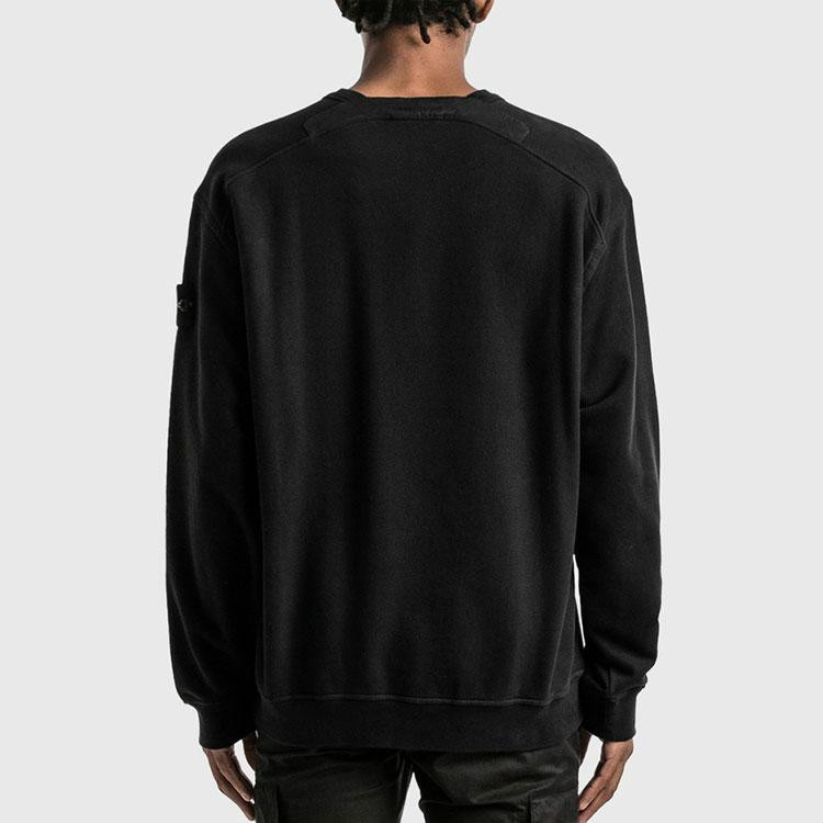 Stone Island Sweatshirt, Locker geschnitten, Rundhalsausschnitt, Schwarz, Herren - Bild 2