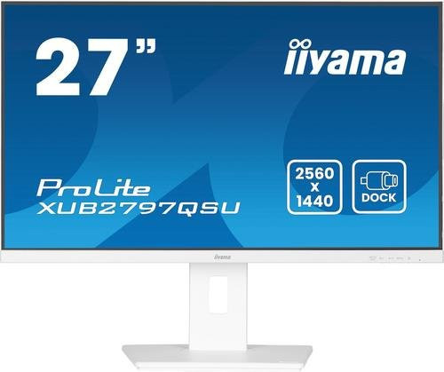 iiyama ProLite XUB2797QSU-W2 LED-Monitor in Weiß mit 27 Zoll, QHD, IPS-Panel, USB-C, Adaptive Sync und 100Hz - Bild 1