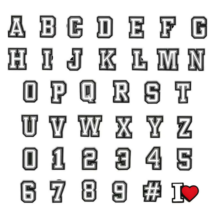 Lanxi League Alphabet Schuhe Charms, Silikon, Kinder - Bild 1