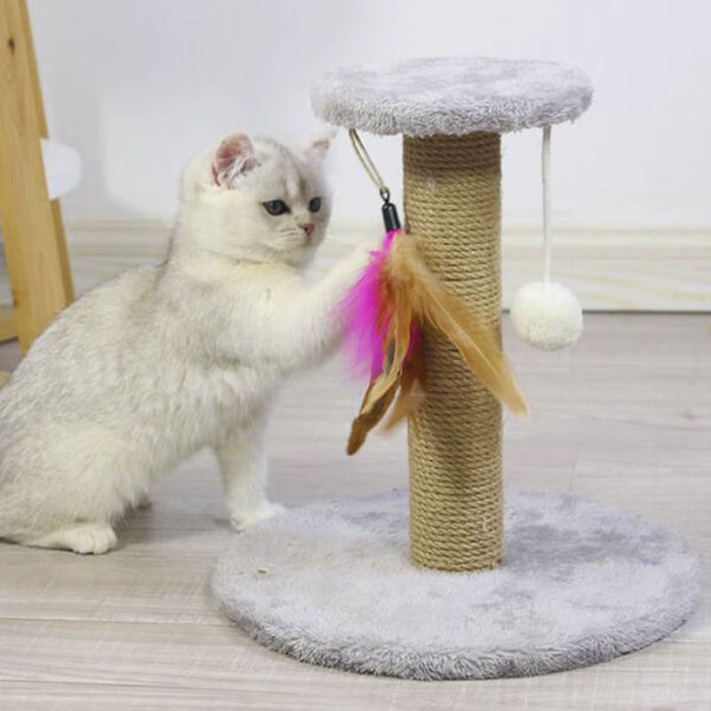 Homyl Kratzbaum für Katzen mit Sisalseil und Textil in Mehrfarbig - Bild 4