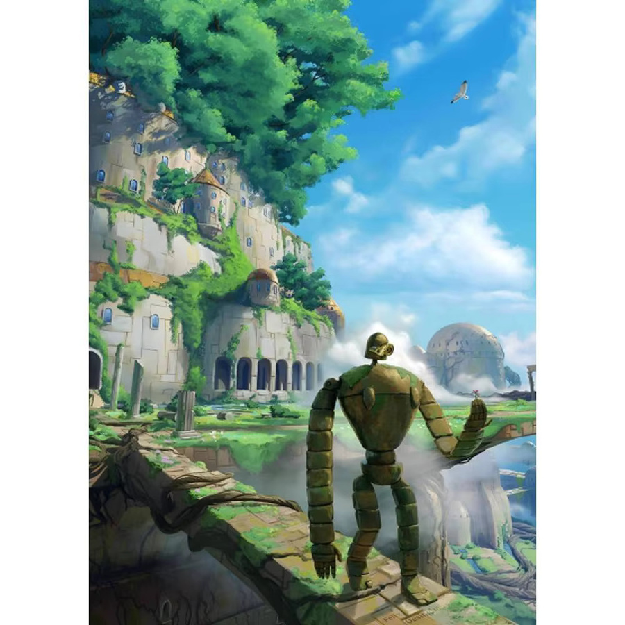 Selbstklebender Anime-Poster L-Laputa C-Castle Sky aus Papier in Mehrfarbig - Bild 6