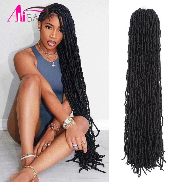 alibaby Faux Locs Haarverlängerung, synthetisch, schwarz - Bild 1