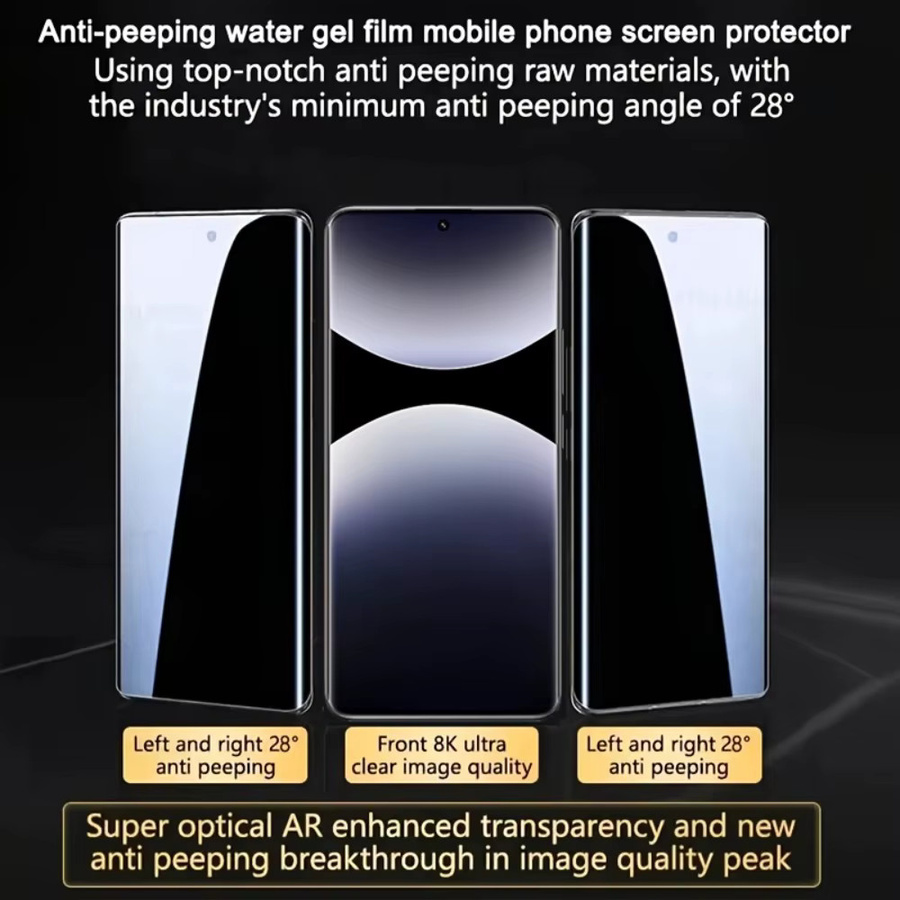 5 Stück Xiaomi Anti-Spionage Hydrogel-Displayschutzfolien für Redmi Note 15 14 13 12 Pro Plus 14S 12S 11S 15C 14C 13C 12C 10A in Transparent - Bild 2